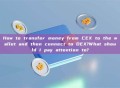 How to transfer money from CEX to the wallet and then connect to DEX?What should I pay attention to?