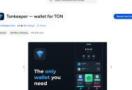 Tonkeeper wallet extension installation tutorial