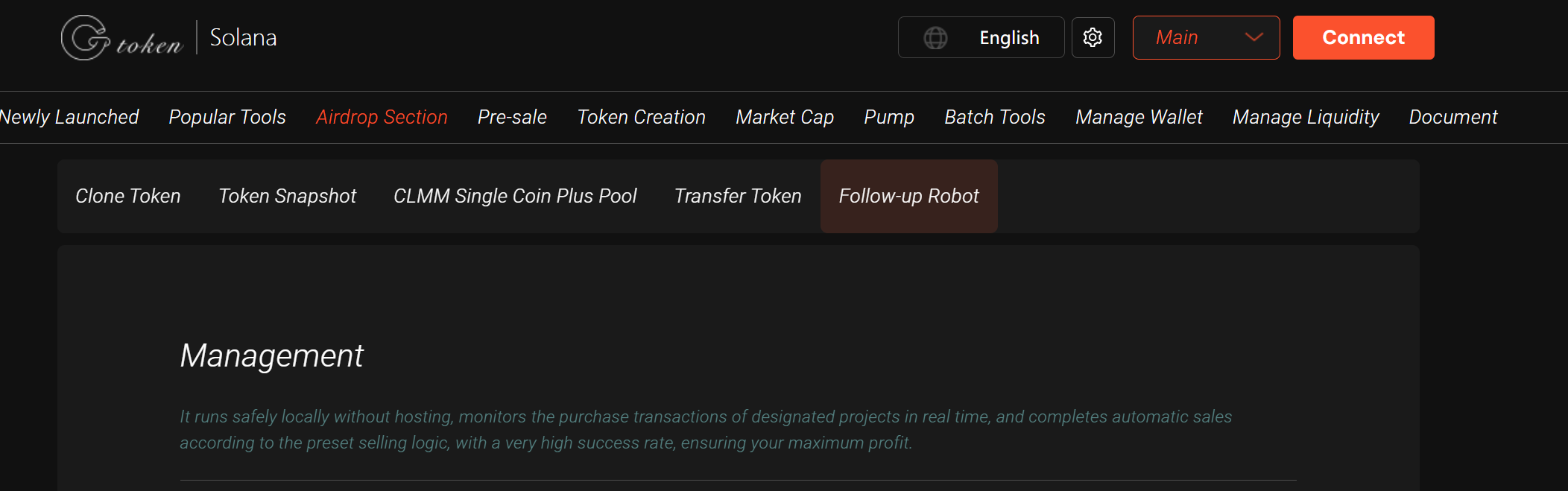 Solana follow-up sales robot tutorial_Solana Tutorial_GTokenTool