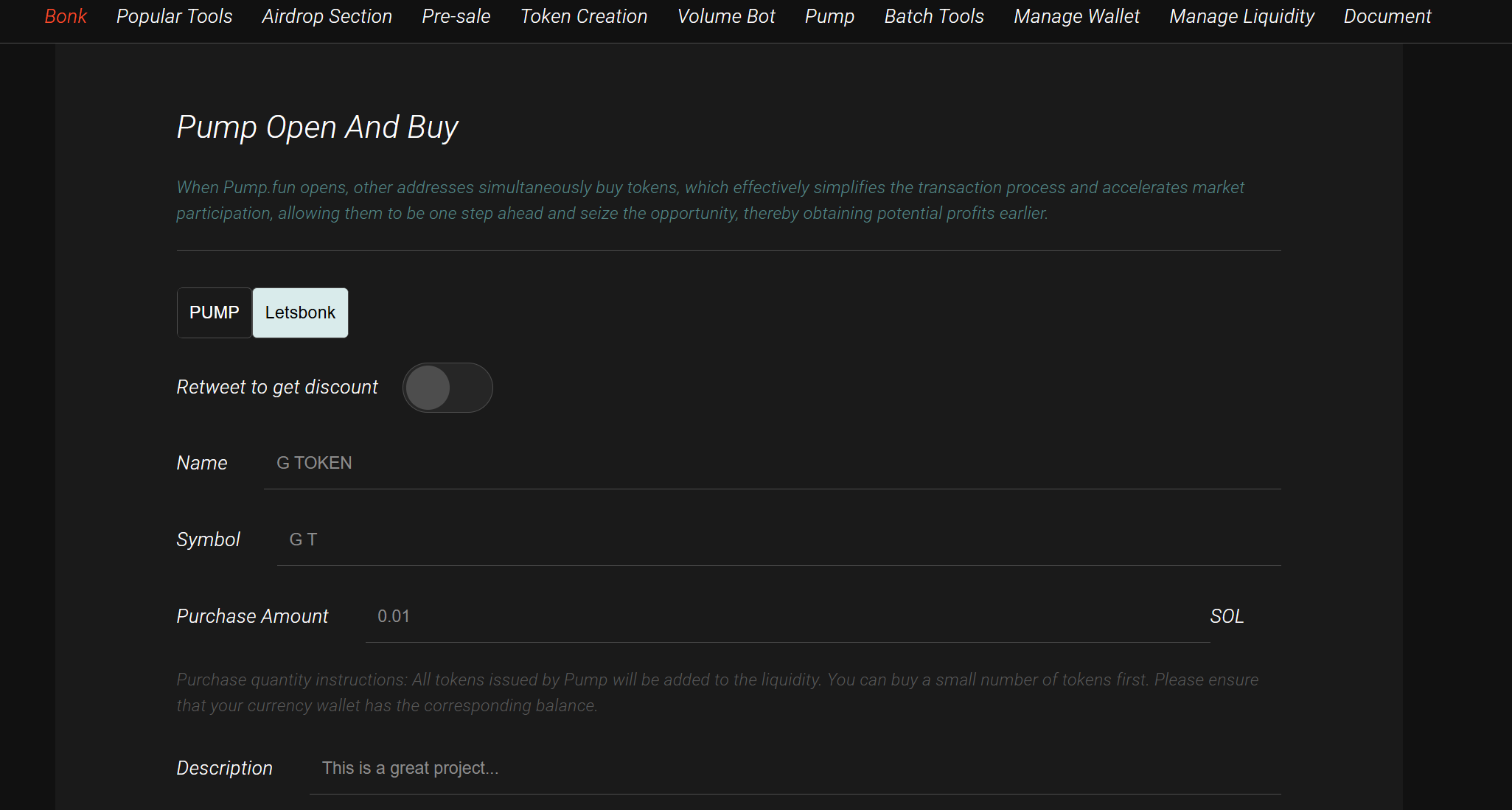 BonkFun (LetsBonk) Token Creation Tutorial: Bundling 16 Small Wallets for  Synchronized Buying_Solana Tutorial_GTokenTool