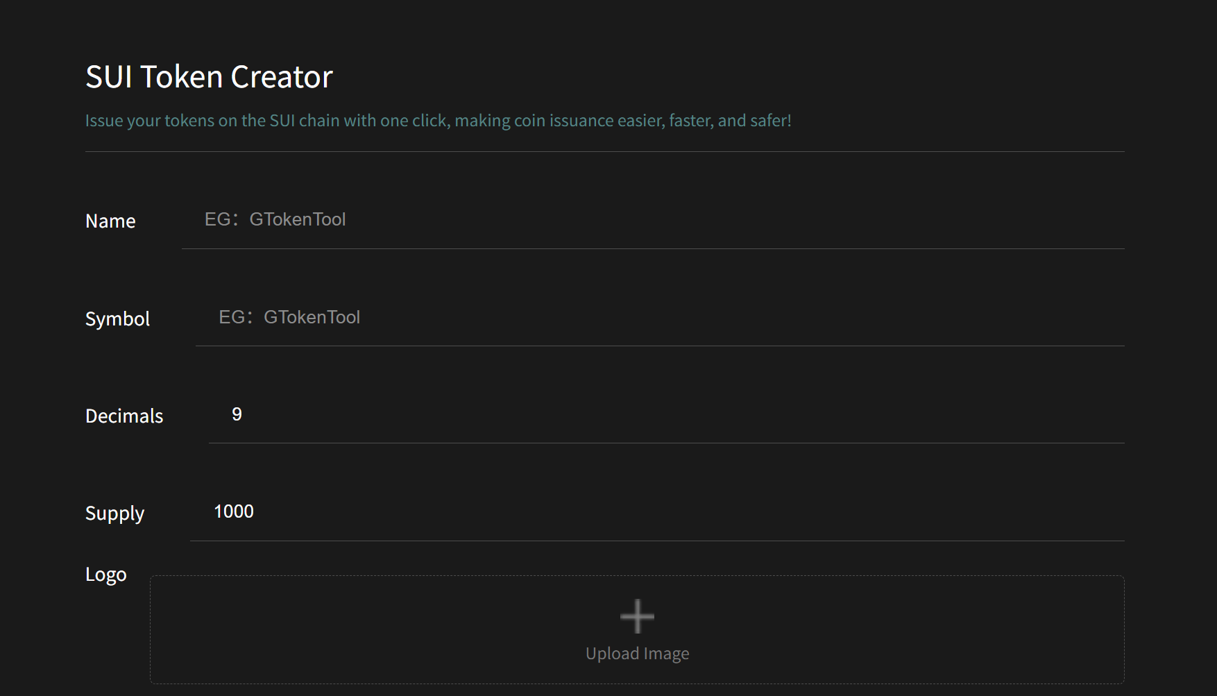 SUI One Click Token Creation Tutorial