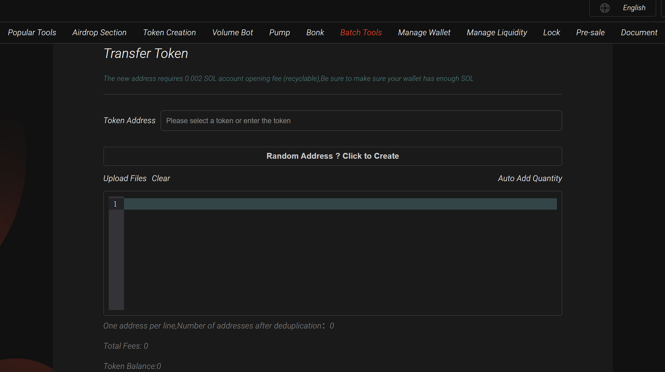 solana batch Transfer