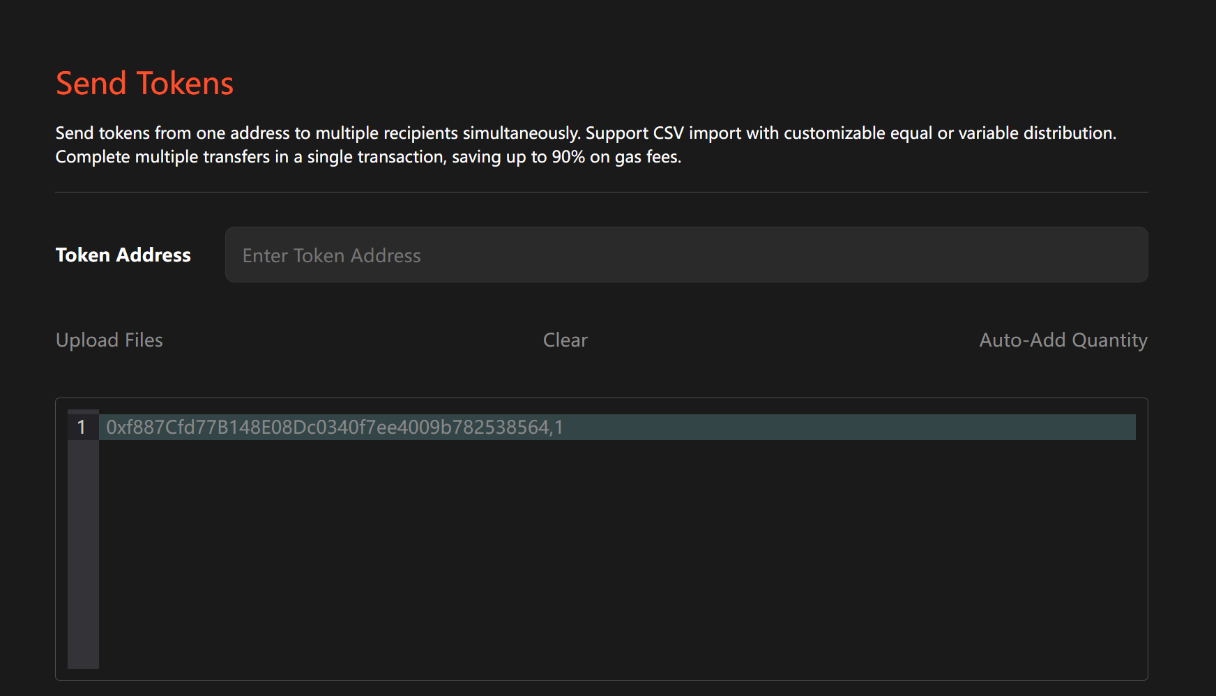 Batch Token Transfers